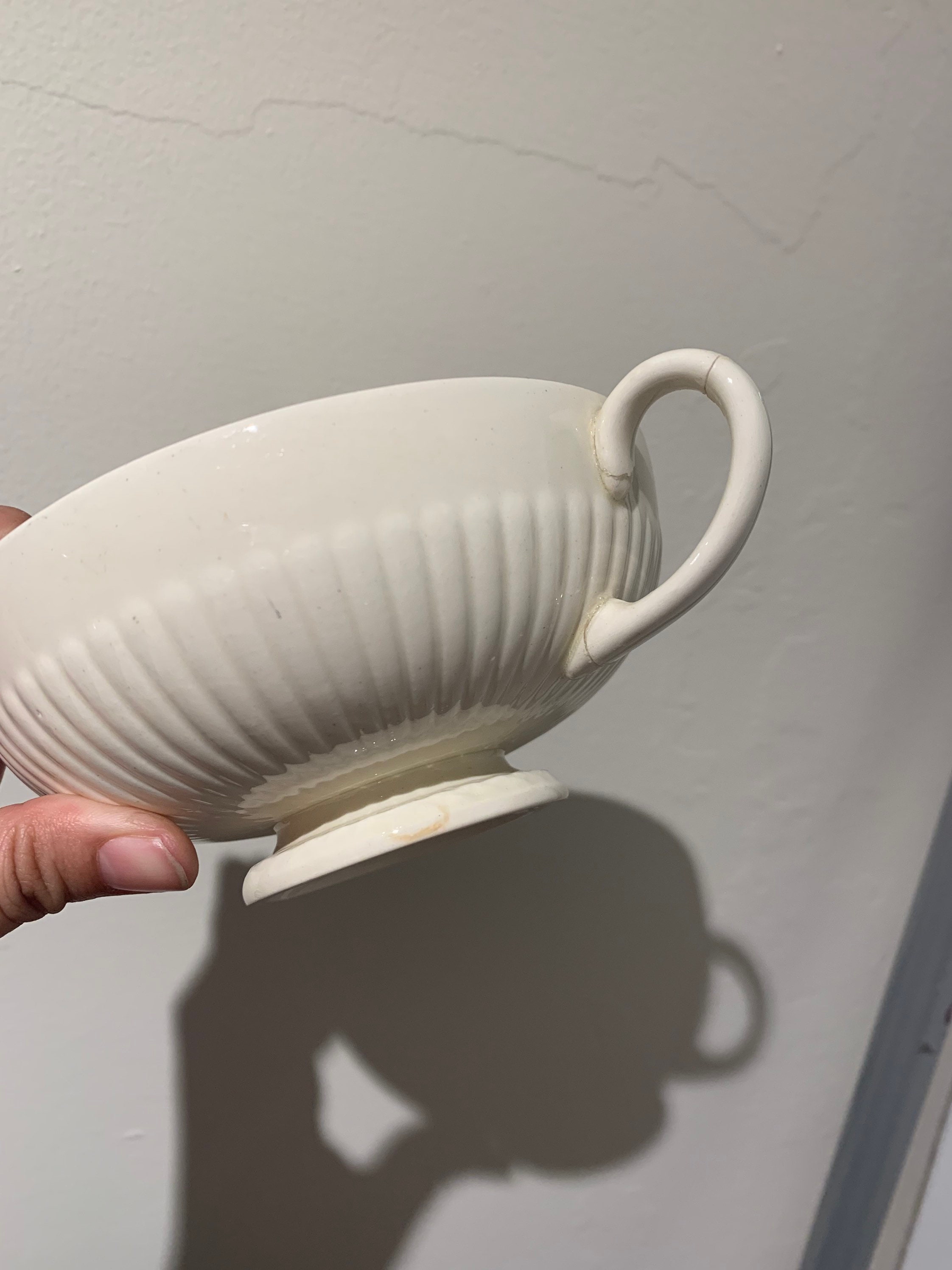 Wedgwood Embossed EDME 6 Twohandled Soup Bowls With 6 Saucers Etsy