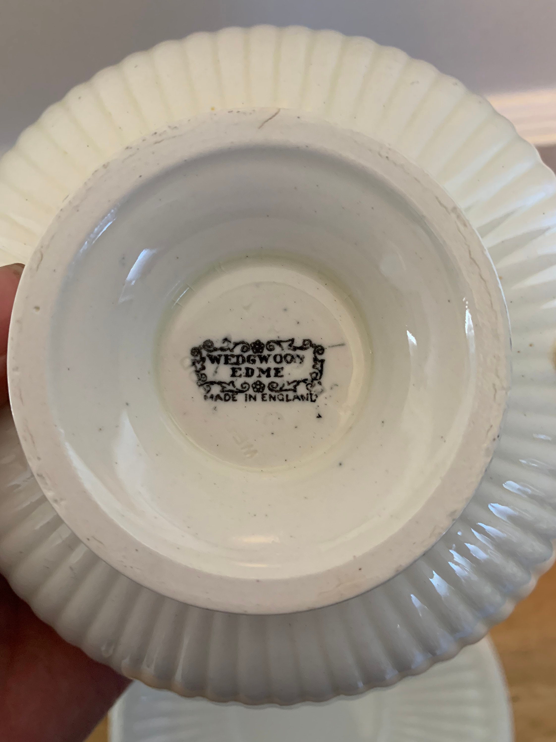 Wedgwood Embossed EDME 6 Twohandled Soup Bowls With 6 Saucers Etsy