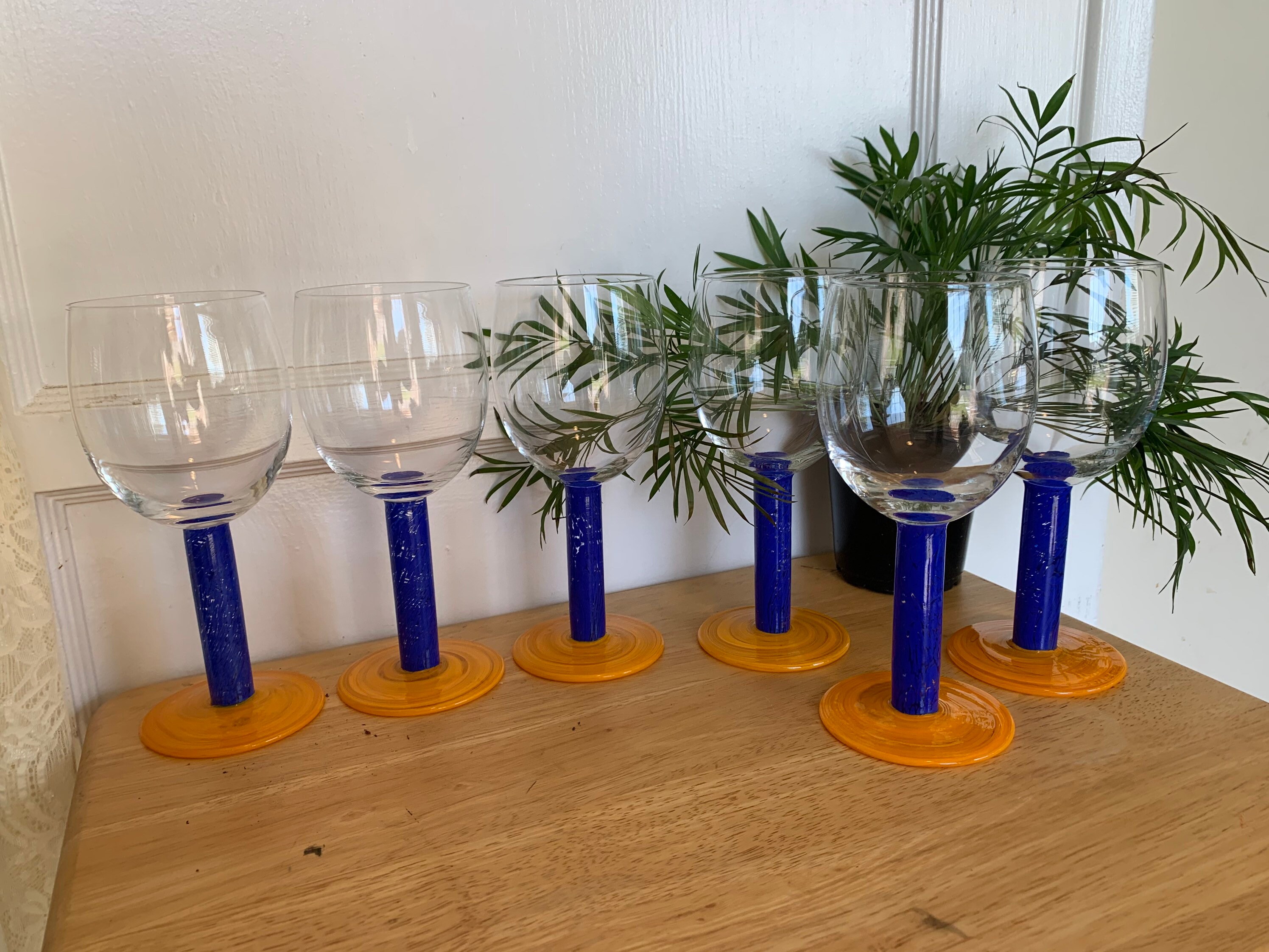 Dansk Crystal Caribe Set of 6 Wine Glasses 7 Etsy