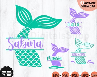 Download Mermaid Monogram Svg Etsy