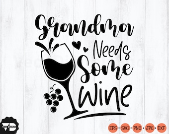 Download Grandma Wine Quote Etsy