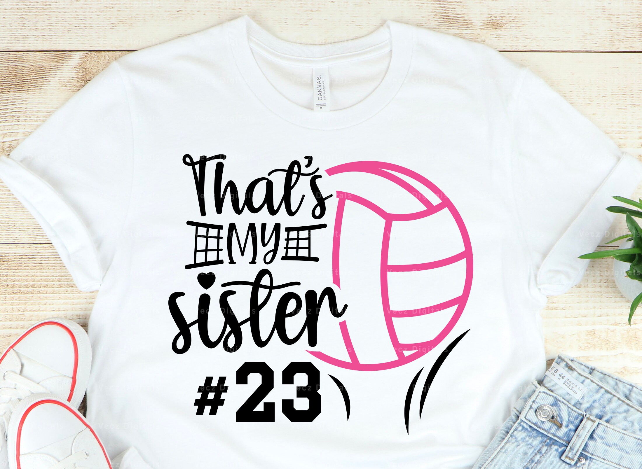 That's My Sister Volleyball SVG Volleyball Shirt With Etsy