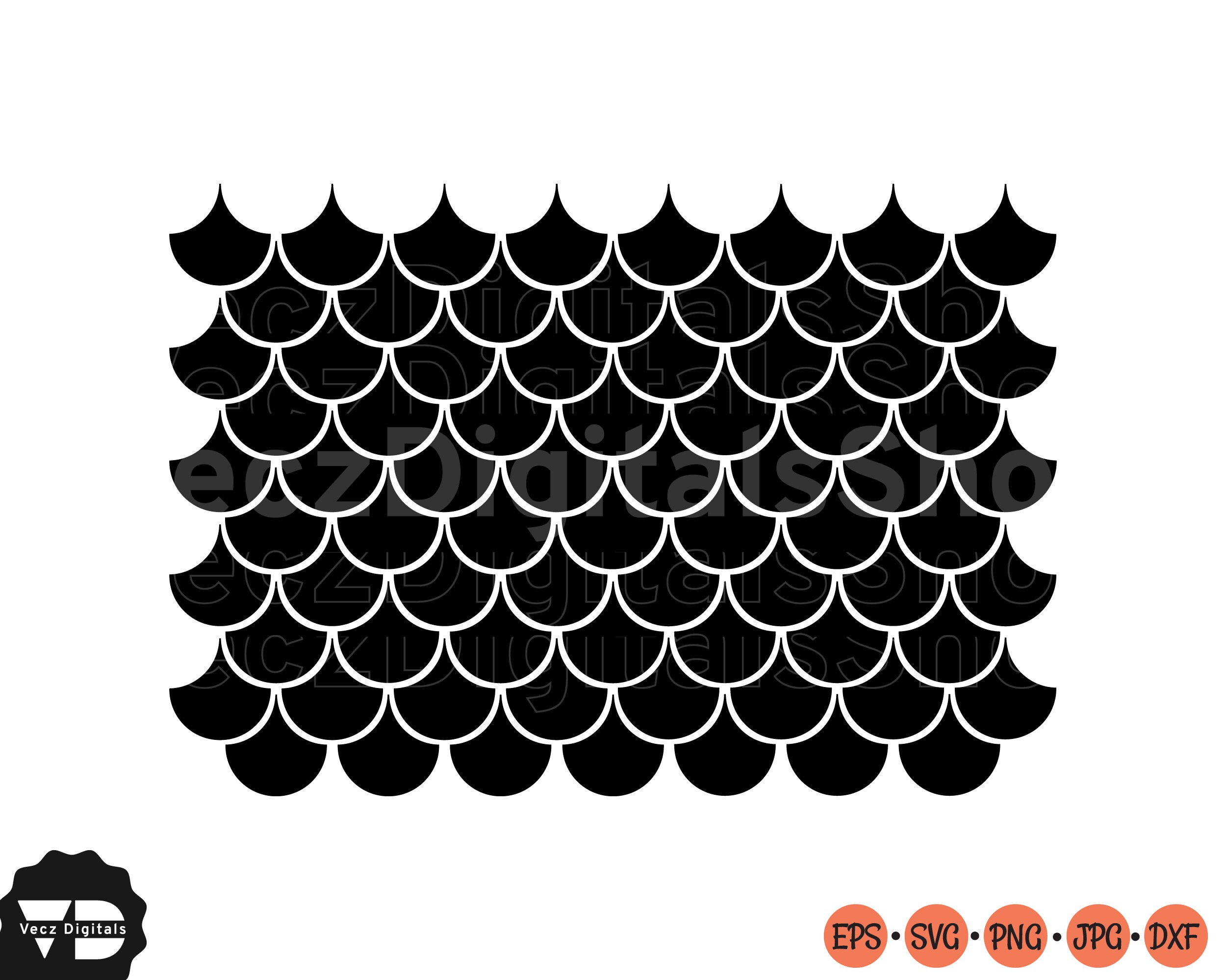 Mermaid Tail Scales SVG