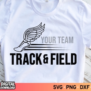 Leichtathletik SVG und PNG, Läufer SVG, Mama Track SVG, Track Wings SVG, Track Team Name SVG, SVG-Dateien für Cricut, digitaler Download, Dxf