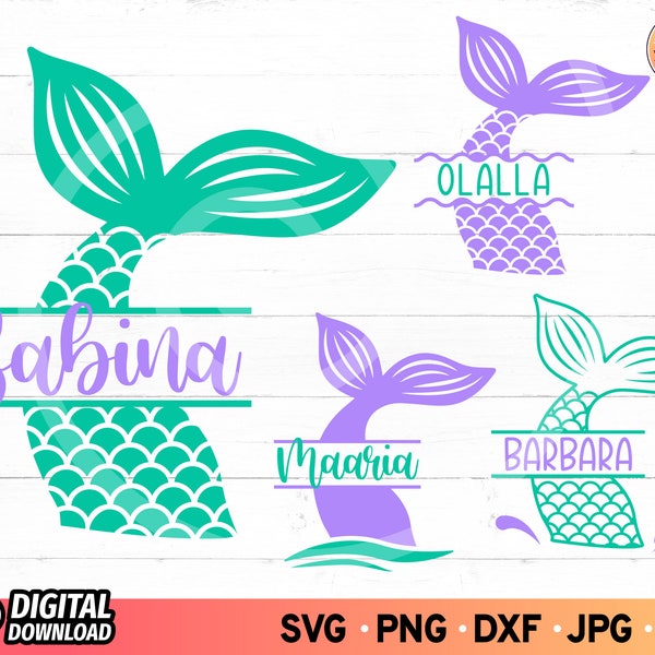 Mermaid Tail SVG, Mermaid SVG, Mermaid Birthday svg, Mermaid Tail Name SVG, Mermaid Name Svg, Cricut Mermaid, Name svg, Mermaid svg Bundle