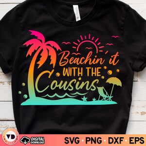 Playa con mi primo SVG, Camisetas de playa para primos SVG, Viaje de primos 2025 SVG, Reunión familiar SVG, Vacaciones de primos y tripulación SVG, Archivos de corte SVG