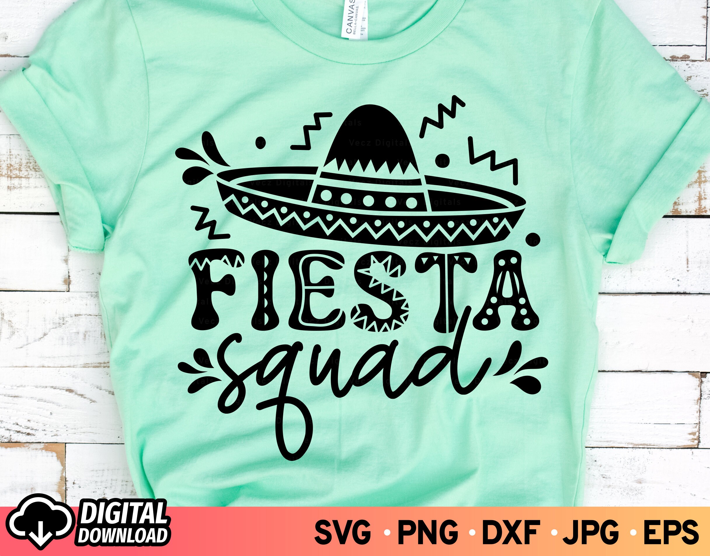 Fiesta Squad SVG Cinco De Mayo Svg Nacho Svg Fiesta Svg | Etsy