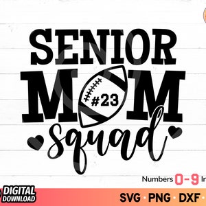 Senior Football Mom Squad SVG, Senior Cheer Night 2025 Svg, Senior Mom 2025 Shirt svg, Proud Mom Senior 2025 Svg, Senior Cheer Mom Svg