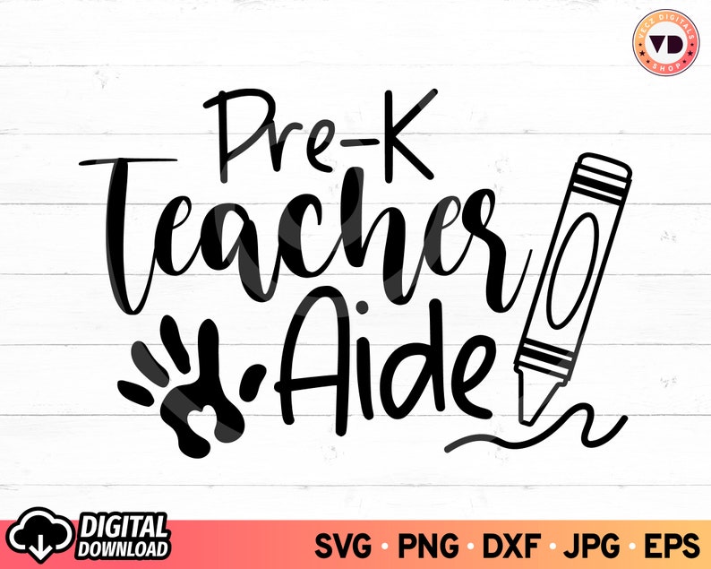 Prek Teacher Aide Svg Paraprofessional Svg Para Svg Etsy