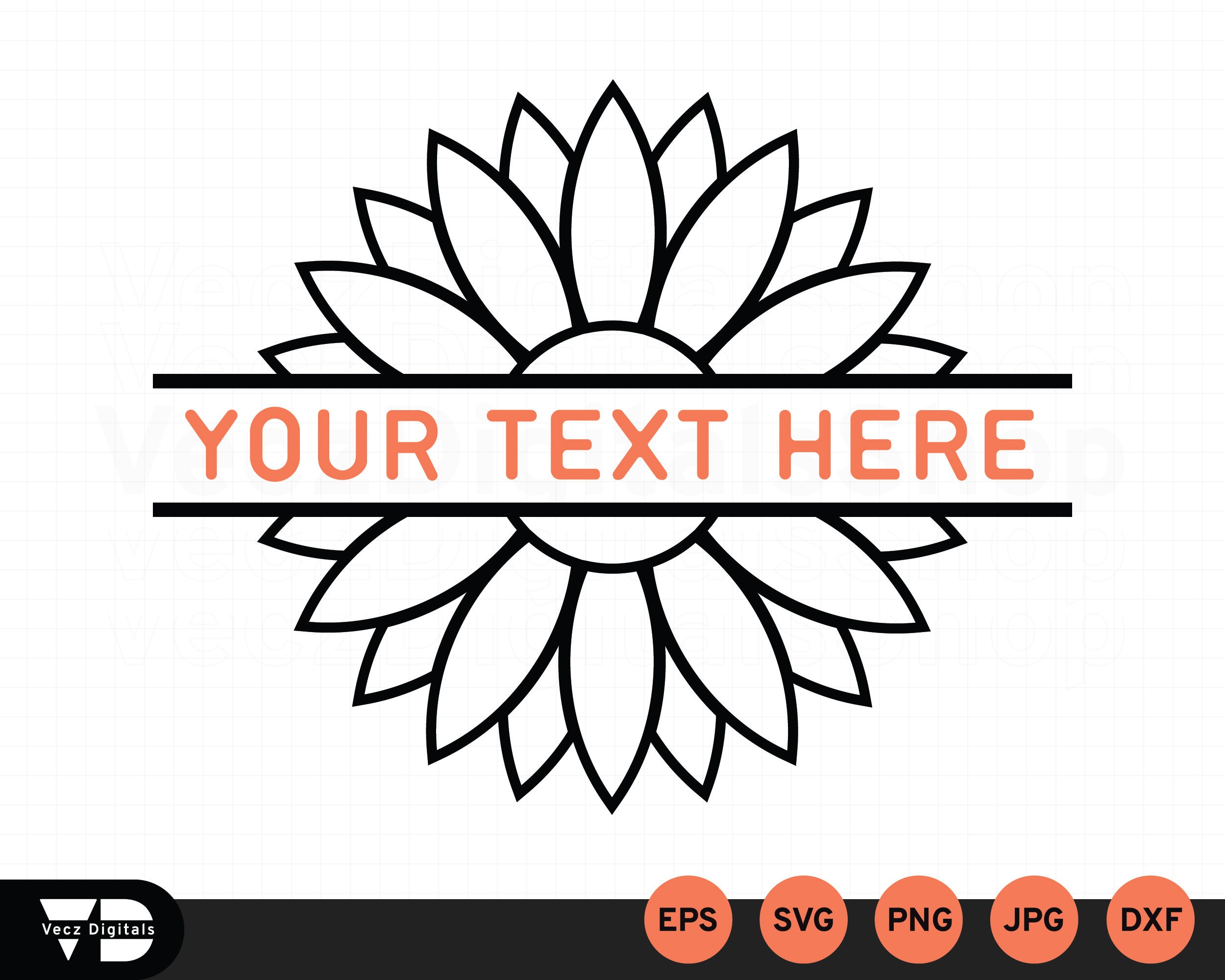 Free Free 109 Silhouette Sunflower Monogram Frame Svg Sunflower Svg SVG PNG EPS DXF File