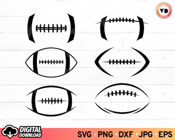 Football Laces SVG File Bundle Football Outline SVG Football - Etsy Canada
