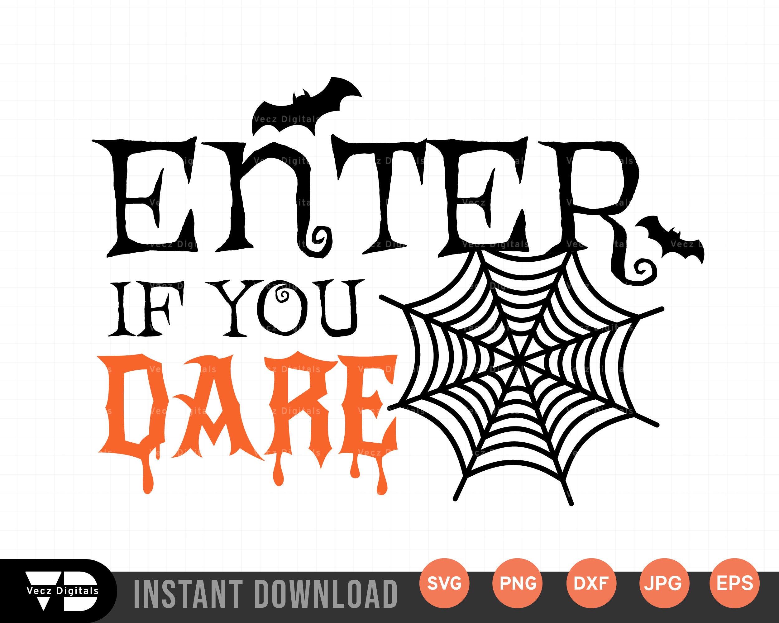 Enter if You Dare SVG Halloween Sign svg Haunted House svg Etsy