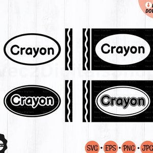 Crayon Wrapper SVG, Crayon Wrap Svg, Crayon Teacher Svg, Crayon Name Frame svg, Crayon Shirt Svg, Crayon Wrapper Svg Cut Files for Cricut
