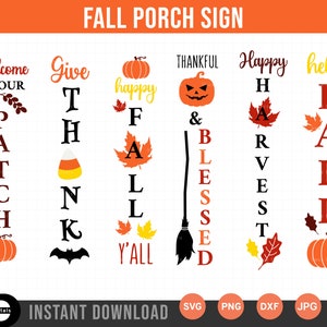 Fall Porch Sign svg, Halloween Porch Sign, Hello Pumpkin svg, Happy Harvest svg, Front Porch Sign svg, Pumpkin Patch svg, Fall Pumpkin