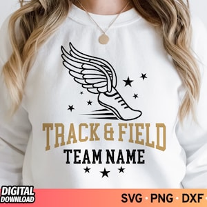 Leichtathletik SVG und PNG, Laufen SVG, Mama Track SVG, Track Wings SVG, Track Team Name SVG, Runner Team SVG, SVG-Dateien für Cricut