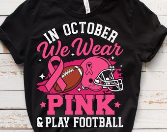 Pink Out Football Breast Cancer Awareness Design PNG (Digital Download)