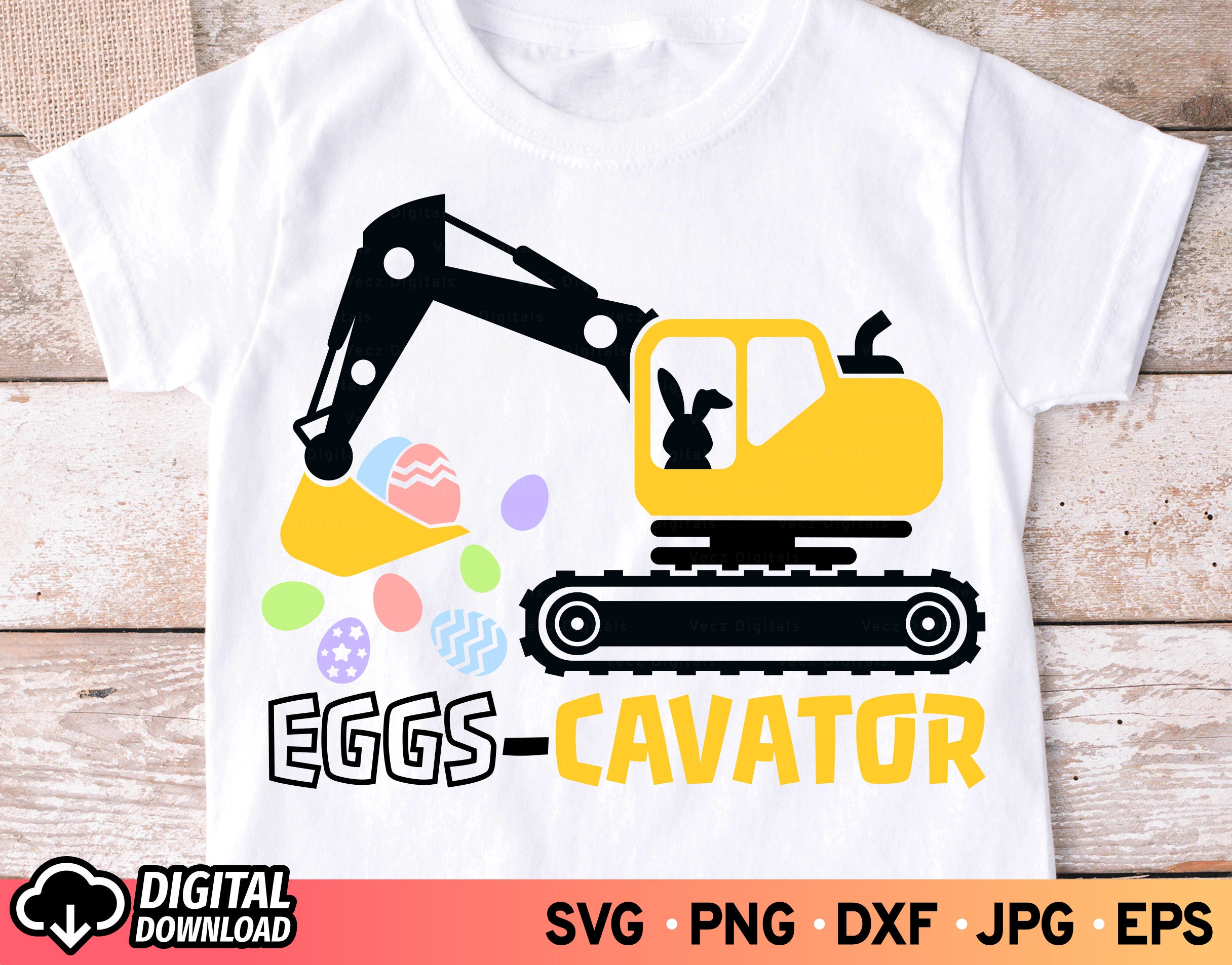 Eggscavator Shirt, Kid Easter Gift