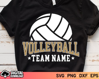 Volleyball Team Name SVG PNG: Player Clipart, Shirt Design (Digital Download)