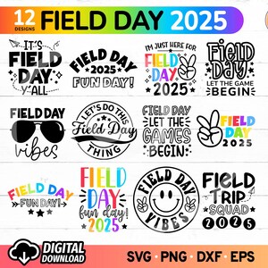 Field Day SVG 2025 bundel, leraar Svg, Field Day Svg, laatste dag van school Svg, grappige leraar Shirt Svg, Field Day Shirt SVG-bestanden voor de Cricut