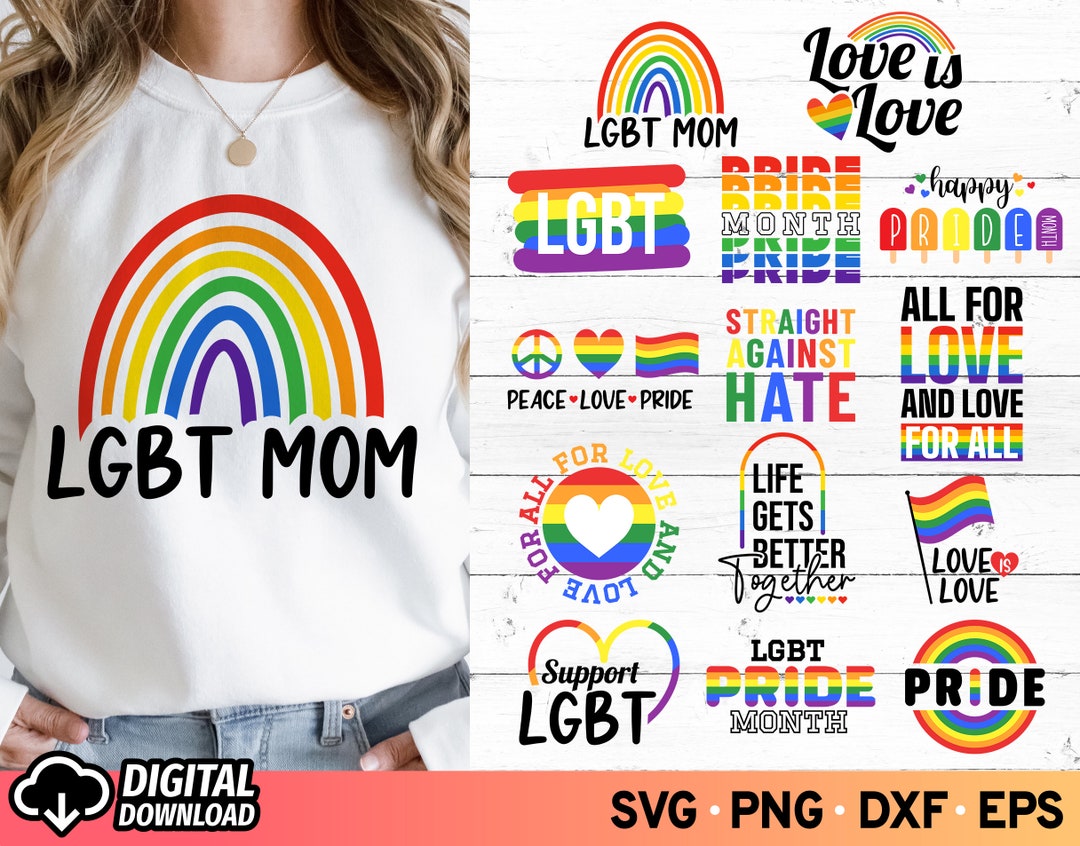 Pride Bundle SVG, Happy Pride Month Svg, Gay Pride Svg, Love is Love ...