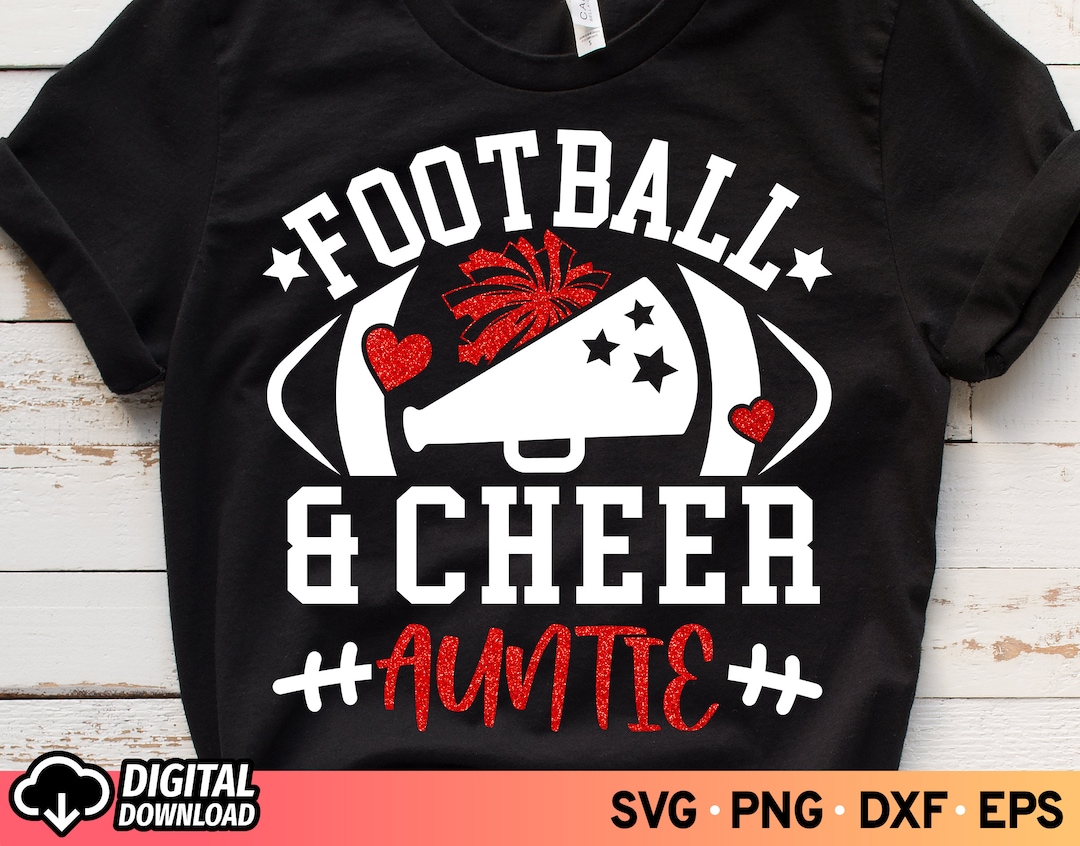 Football and Cheer Auntie SVG, Cheer Megaphone Svg, Football Auntie Svg