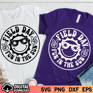 Camisa divertida SVG de día de campo divertido bajo el sol para maestros, día de campo para niños 2025, día de campo Svg, gafas de sol para el día de campo 2025, fin de la escuela Svg, PNG