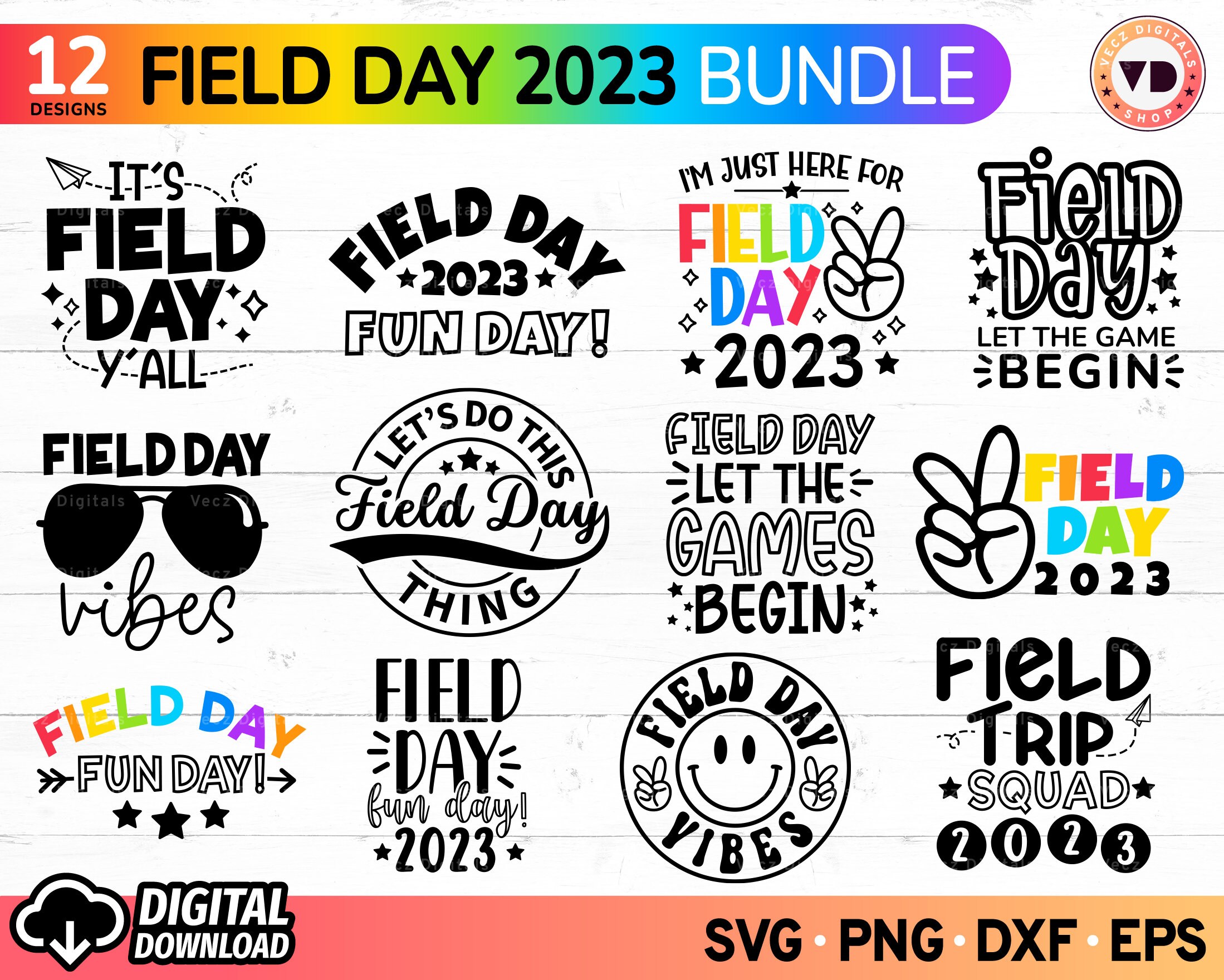 Field Day SVG 2023 Bundle Teacher Svg Field Day Svg Last Etsy UK