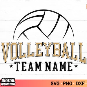 Volleyball Team Name SVG, College Volleyball Shirt Svg, Volleyball ...