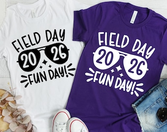 Field Day Fun Day 2026 SVG,  School Sunglasses Design, School Trip Shirt PNG, Retro Teacher Cut File, Sublimation Digital Download