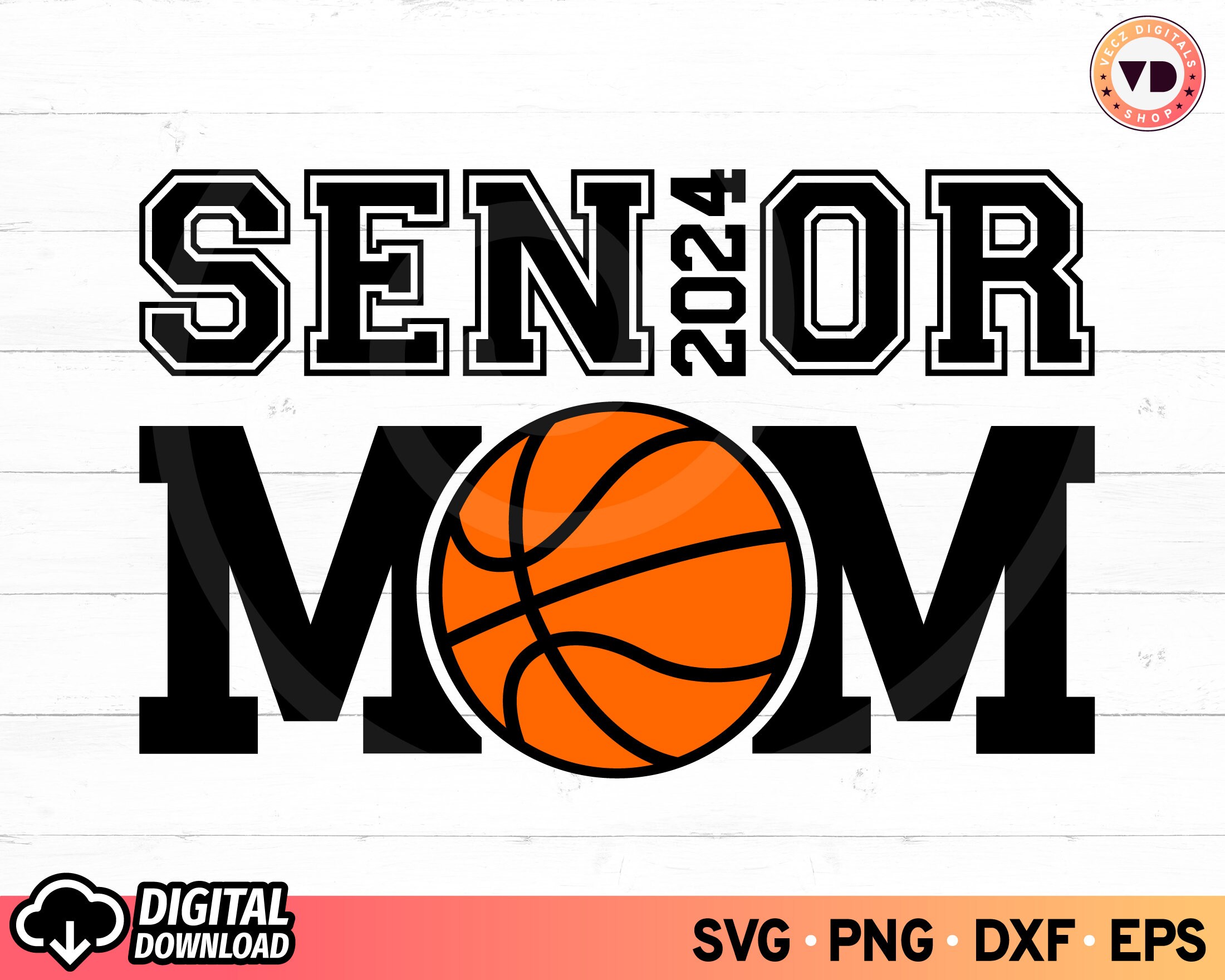Senior Basketball Mom 2023 SVG • Leopard Heart Graduation T-shirt Design SVG