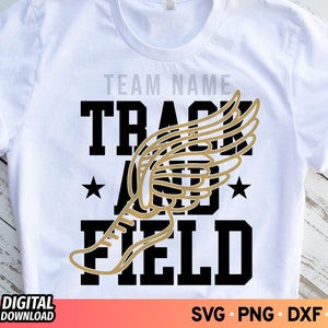 Track and Field SVG und PNG, Mom Track SVG, Track Wings SVG, Track Team Name SVG, Runner SVG, SVG-Dateien für Cricut, digitaler Download, DXF