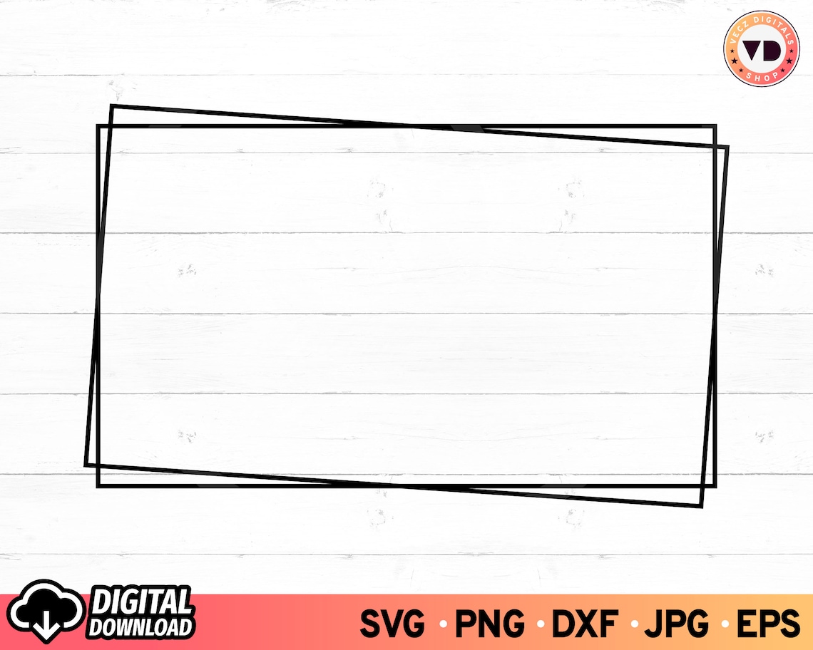Rectangle Border SVG Frame SVG Rectangle Frame SVG Monogram - Etsy