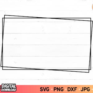 Rectangle Border SVG, Frame SVG, Rectangle Frame SVG, Monogram Frame svg, Double Frame svg, Digital Download for Cricut, Silhouette.