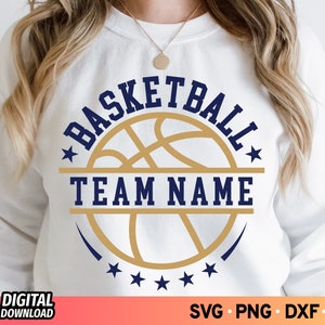 Basketball Team Name SVG Basketball Team Logo (Download Now) - Etsy