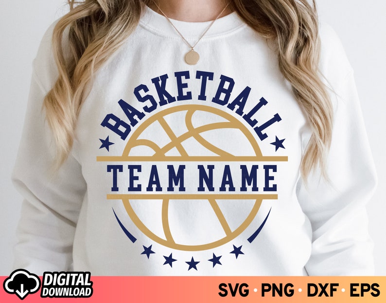 Basketball Team Name SVG Basketball Team Logo Design Etsy