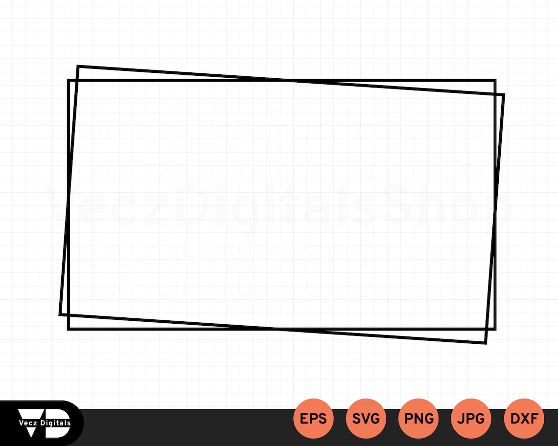 Rectangle Border SVG Frame SVG Rectangle Frame SVG Monogram | Etsy