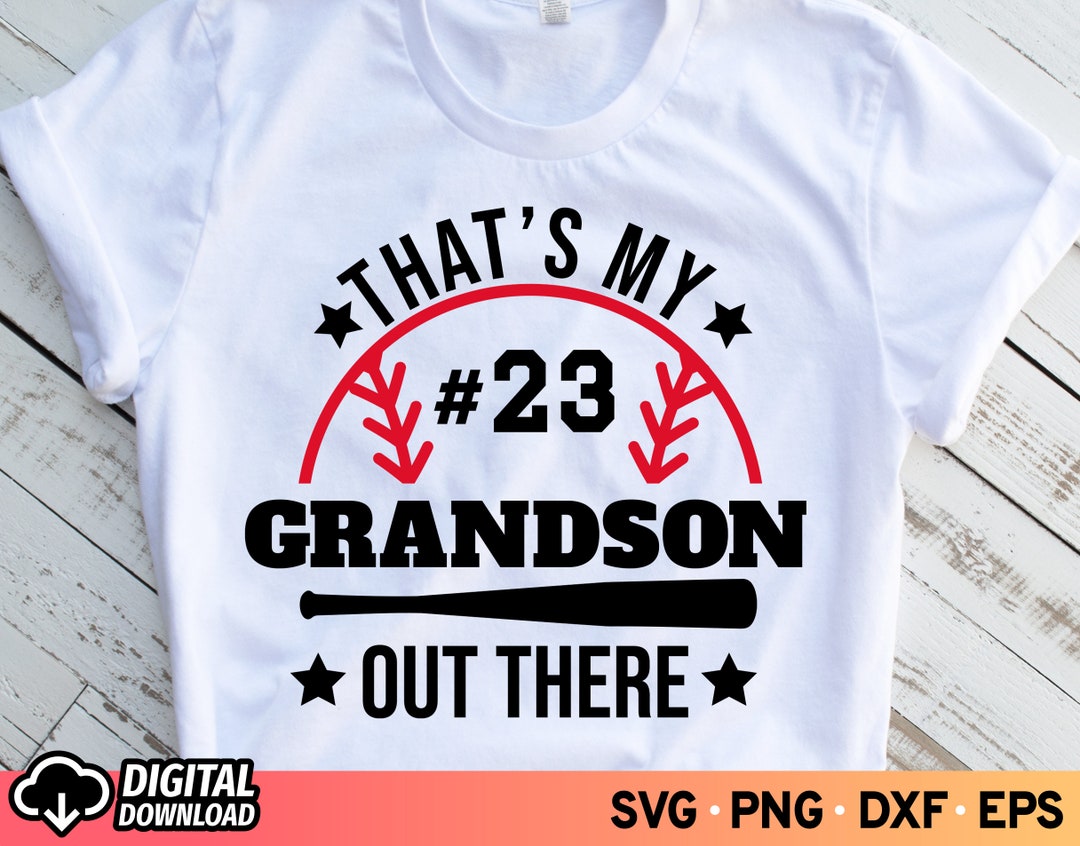 That's My Grandson Baseball SVG Baseball Shirt With - Etsy