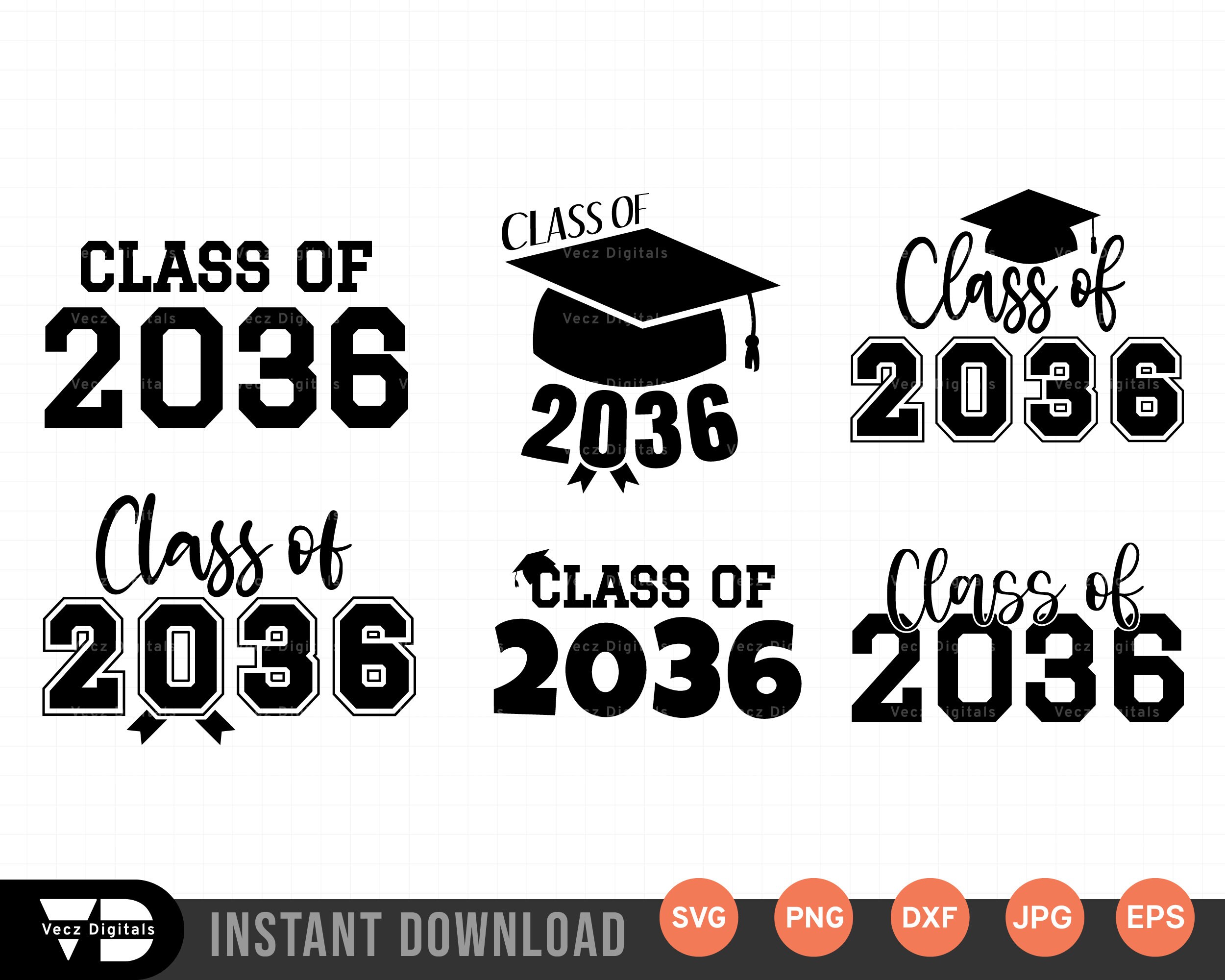 Class of 2036 SVG Class of 2036 SVG Bundle Class of 2036 Etsy Canada