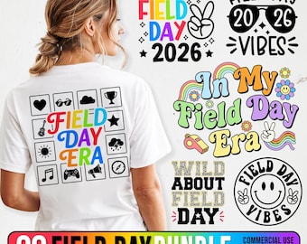 Field Day 2026 SVG PNG Bundle, Teacher Shirt Designs, School Event Graphics (Digital Download)
