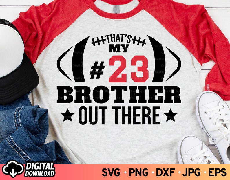 That's My Brother Out There Football SVG Football Brother - Etsy