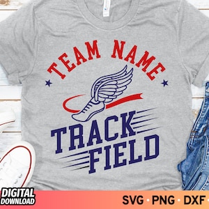 Track and Field SVG und PNG, Mom Track SVG, Track Wings SVG, Track Team Name SVG, Läufer SVG, SVG-Dateien für Cricut, Track Mom Shirt SVG, Dxf