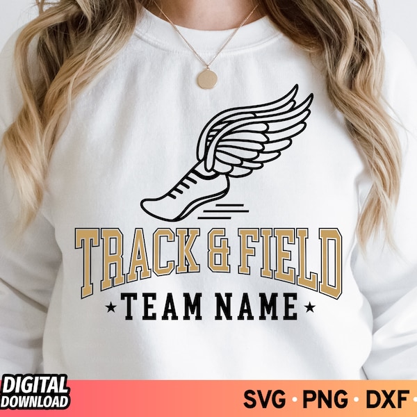 Track and Field Team Name SVG, Running Svg, Mom Track Svg, Track Wings Svg, Track Team Name Svg, Track Mom Svg, SVG Files for Cricut, Png