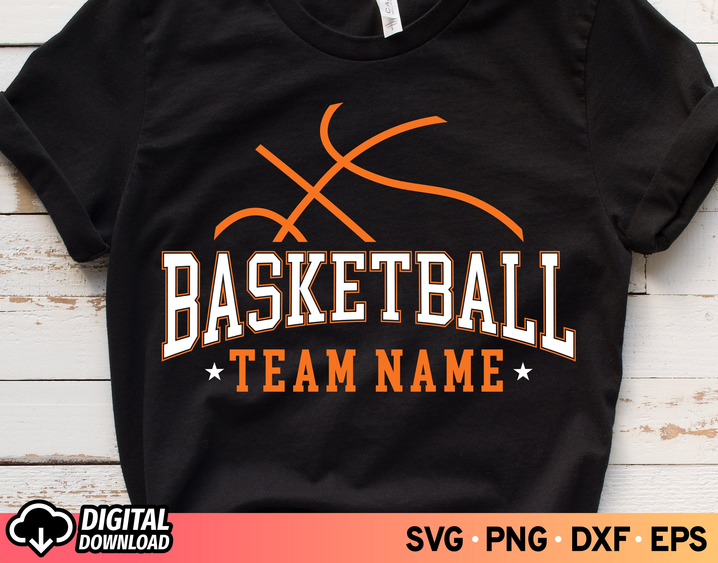 Basketball Team Name SVG Basketball Team Logo Design Etsy