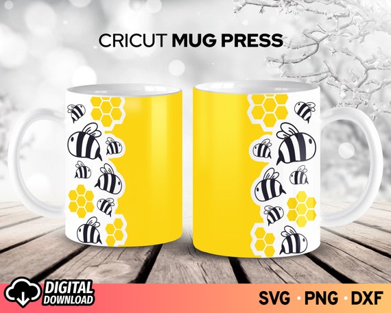 Buy Cricut Mug Press SVG, Mug Wrap Template SVG, Honey Bee Pattern Svg, Mug  Press Template, Design for 12oz and 15oz Mug Sizes, Files for Cricut Online  in India 
