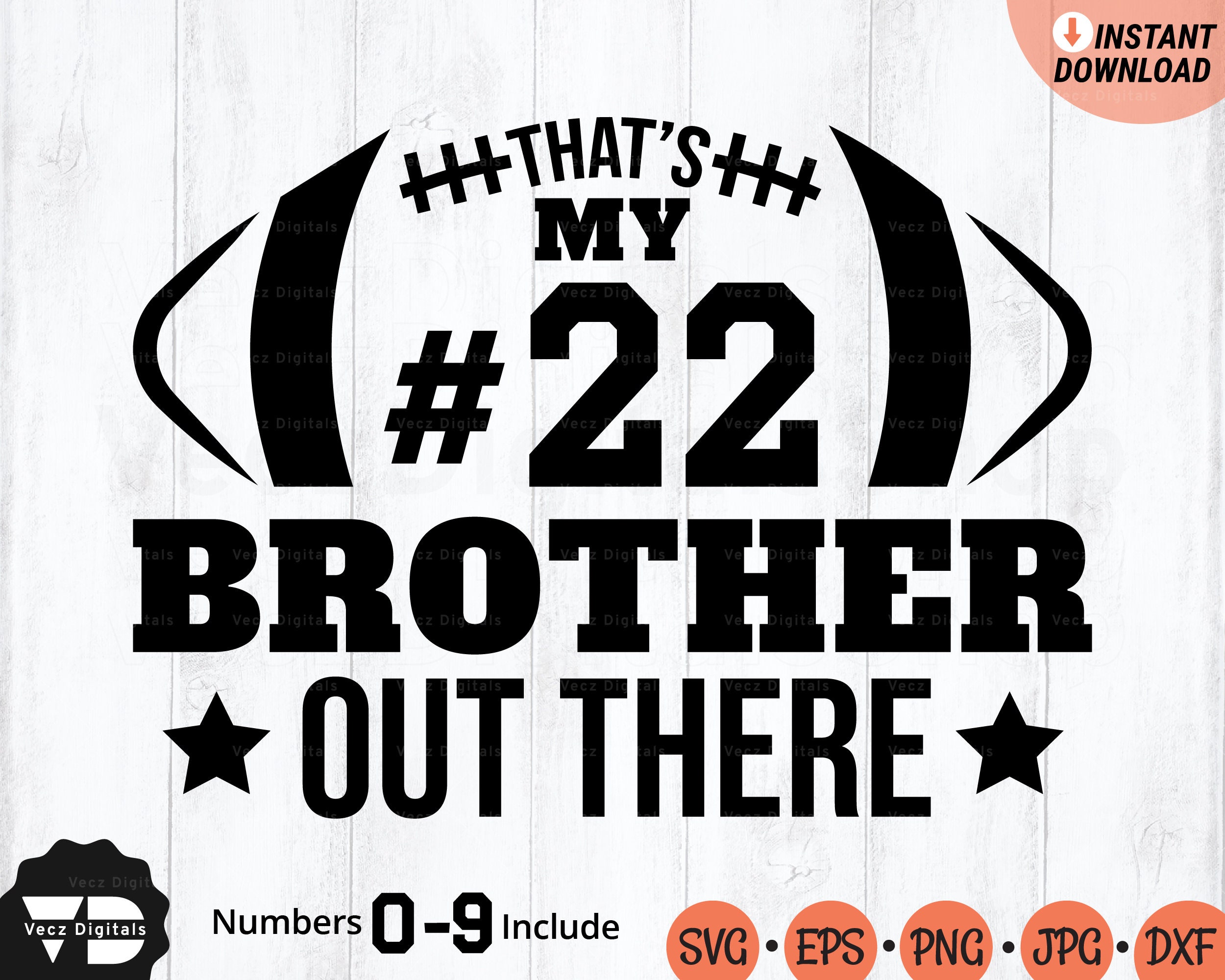 That’s My Brother Out There Football SVG Football Brother | Etsy