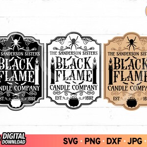 Black Flame Candle - Etsy