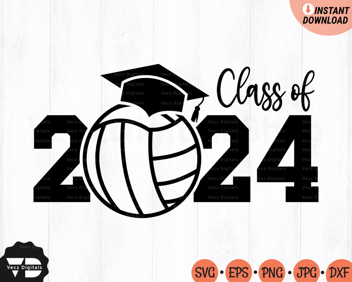 Volleyball Senior 2024 SVG Class of 2024 Senior Volleyball Etsy