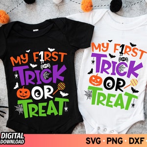 My First Trick or Treat SVG, Baby&#39;s 1st Halloween Svg, Kids Halloween Svg, My 1st Halloween Svg, Halloween Svg, Halloween Shirt Svg, Png