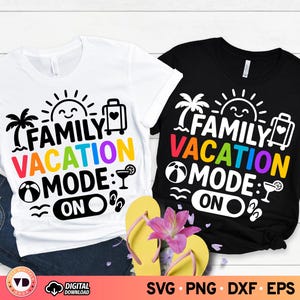 Familienurlaub-Modus auf SVG, Familienurlaub-Shirt-Design, Vacay-Modus-Familien-Matching-T-Shirt, Kreuzfahrturlaub-Svg, Strandurlaub-Svg, PNG