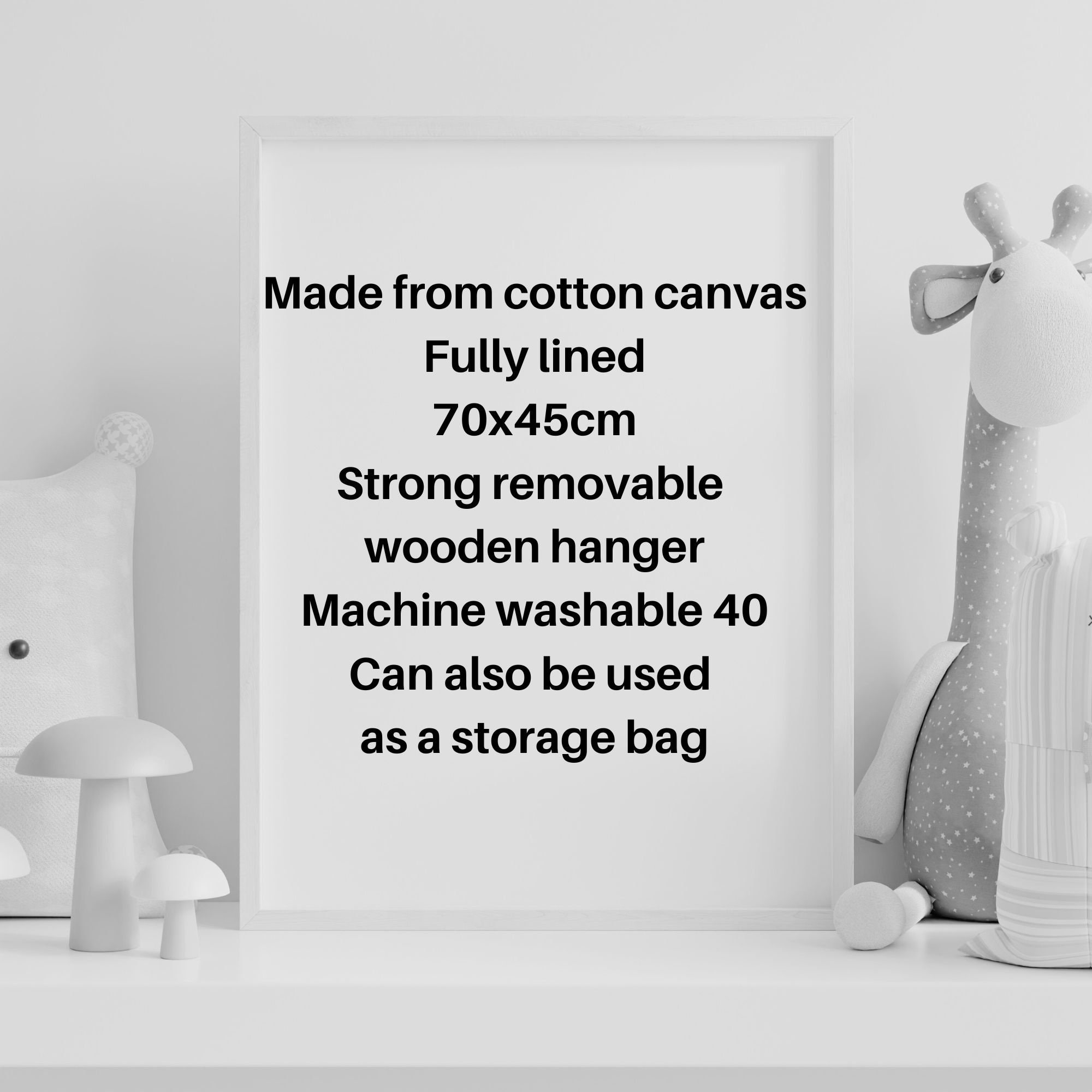 Hanging Laundry Bag for Baby Clothes in Wild Wood Fabric Etsy UK